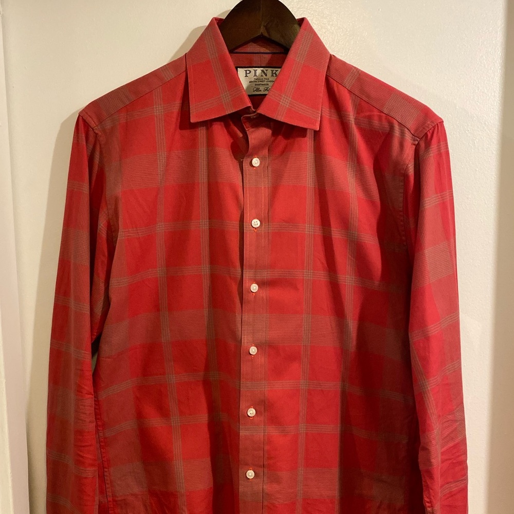 Thomas Pink Dress Shirt - Size 15.5